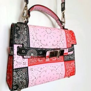 NWOT Steve Madden patchwork bandana purse.